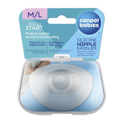 Canpol babies Easy Start Silicone Nipple Shields M/L Inserții pentru sutien pentru femei 2 buc