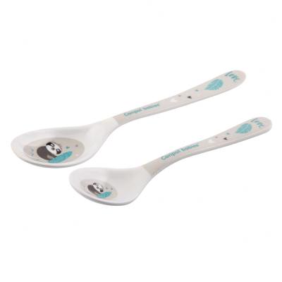 Canpol babies Exotic Animals Melamine Spoons 9m+ Grey Veselă pentru copii 2 buc