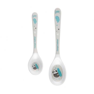 Canpol babies Exotic Animals Melamine Spoons 9m+ Grey Veselă pentru copii 2 buc