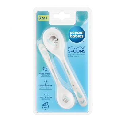 Canpol babies Exotic Animals Melamine Spoons 9m+ Grey Veselă pentru copii 2 buc