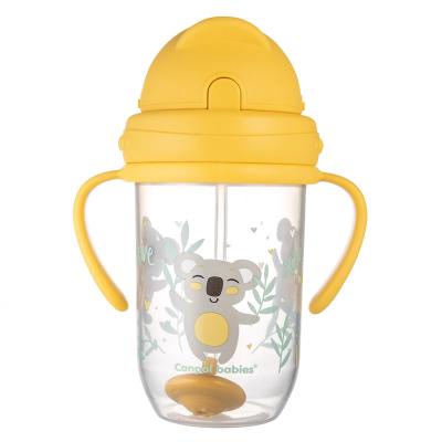 Canpol babies Exotic Animals Non-Spill Expert Cup With Weighted Straw Yellow Căni pentru copii 270 ml