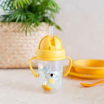 Canpol babies Exotic Animals Non-Spill Expert Cup With Weighted Straw Yellow Căni pentru copii 270 ml