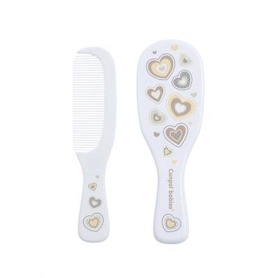 Canpol babies Newborn Baby Baby Brush With Comb Hearts Piepteni de păr pentru copii Set