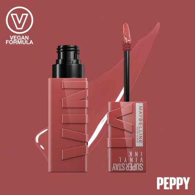 Maybelline Superstay Vinyl Ink Liquid Ruj de buze pentru femei 4,2 ml Nuanţă 115 Peppy