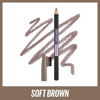 Maybelline Express Brow Shaping Pencil Creion pentru femei 4,3 g Nuanţă 03 Soft Brown