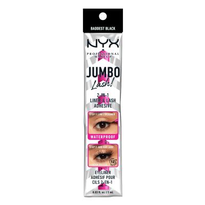 NYX Professional Makeup Jumbo Lash! 2in1 Liner &amp; Lash Adhesive Tuș de ochi pentru femei 1 ml Nuanţă 01 Black