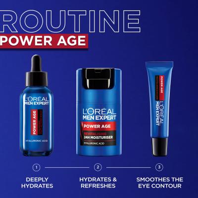 L&#039;Oréal Paris Men Expert Power Age 24H Moisturiser Cremă de zi pentru bărbați 50 ml