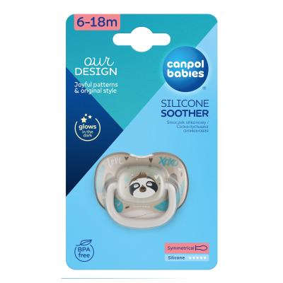 Canpol babies Exotic Animals Silicone Soother Sloth 6-18m Suzete pentru copii 1 buc