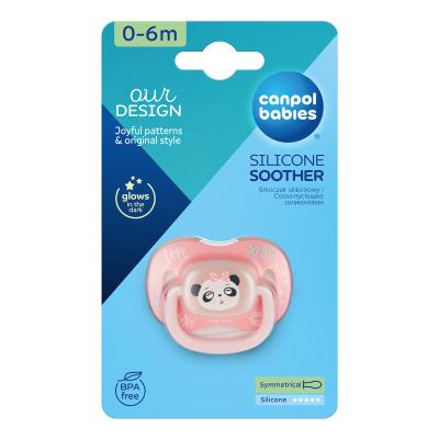 Canpol babies Exotic Animals Silicone Soother Panda 0-6m Suzete pentru copii 1 buc