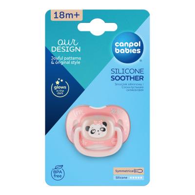 Canpol babies Exotic Animals Silicone Soother Panda 18m+ Suzete pentru copii 1 buc