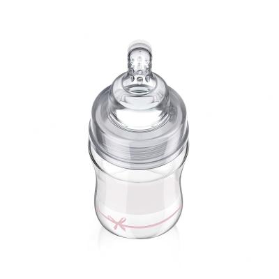 LOVI Baby Shower Glass Bottle Pink 0m+ Biberoane pentru copii 150 ml