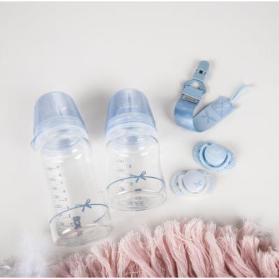 LOVI Baby Shower Glass Bottle Blue 0m+ Biberoane pentru copii 150 ml