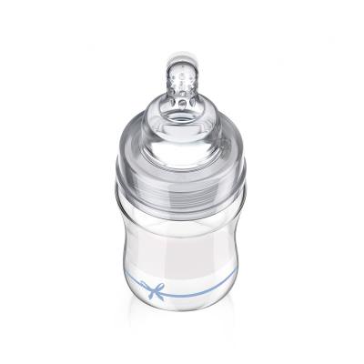 LOVI Baby Shower Glass Bottle Blue 0m+ Biberoane pentru copii 150 ml