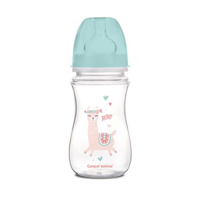 Canpol babies Exotic Animals Easy Start Anti-Colic Bottle Green 3m+ Biberoane pentru copii 240 ml