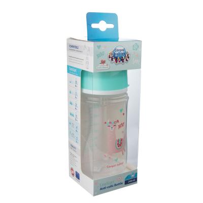 Canpol babies Exotic Animals Easy Start Anti-Colic Bottle Green 3m+ Biberoane pentru copii 240 ml