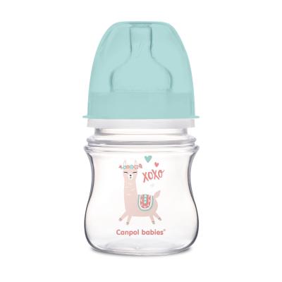 Canpol babies Exotic Animals Easy Start Anti-Colic Bottle Green 0m+ Biberoane pentru copii 120 ml