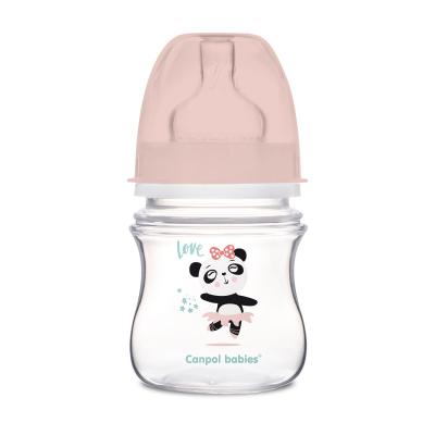 Canpol babies Exotic Animals Easy Start Anti-Colic Bottle Pink 0m+ Biberoane pentru copii 120 ml