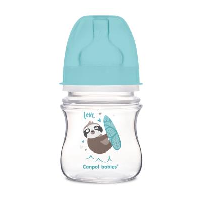 Canpol babies Exotic Animals Easy Start Anti-Colic Bottle Blue 0m+ Biberoane pentru copii 120 ml