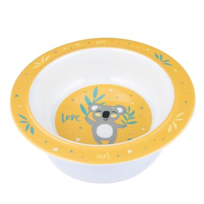 Canpol babies Exotic Animals Melamine Bowl With Suction Ring Yellow Veselă pentru copii 270 ml