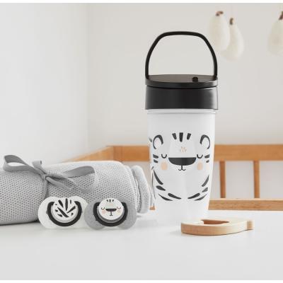 LOVI Salt&amp;Pepper Cup With Straw Căni pentru copii 350 ml