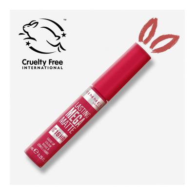 Rimmel London Lasting Mega Matte Liquid Lip Colour Ruj de buze pentru femei 7,4 ml Nuanţă Fuchsia Flush