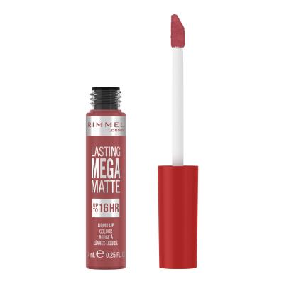 Rimmel London Lasting Mega Matte Liquid Lip Colour Ruj de buze pentru femei 7,4 ml Nuanţă Rose &amp; Shine