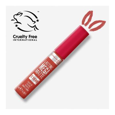 Rimmel London Lasting Mega Matte Liquid Lip Colour Ruj de buze pentru femei 7,4 ml Nuanţă Scarlet Flames