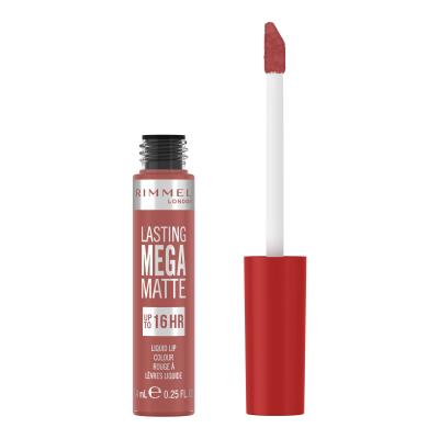 Rimmel London Lasting Mega Matte Liquid Lip Colour Ruj de buze pentru femei 7,4 ml Nuanţă Pink Blink