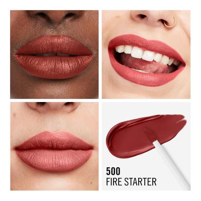 Rimmel London Lasting Mega Matte Liquid Lip Colour Ruj de buze pentru femei 7,4 ml Nuanţă Fire Starter