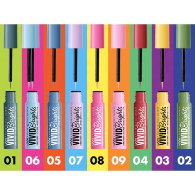 NYX Professional Makeup Vivid Brights Tuș de ochi pentru femei 2 ml Nuanţă 01 Cyan Simp