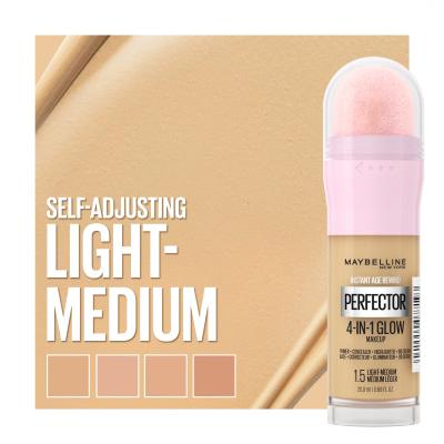 Maybelline Instant Anti-Age Perfector 4-In-1 Glow Fond de ten pentru femei 20 ml Nuanţă 1.5 Light Medium