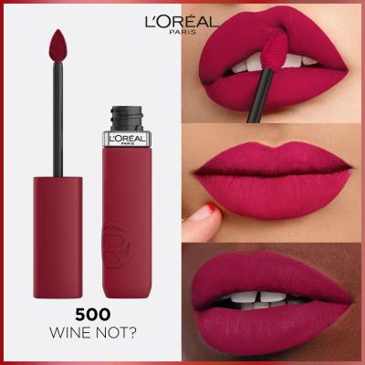 L&#039;Oréal Paris Infaillible Matte Resistance Lipstick Ruj de buze pentru femei 5 ml Nuanţă 500 Wine Not?