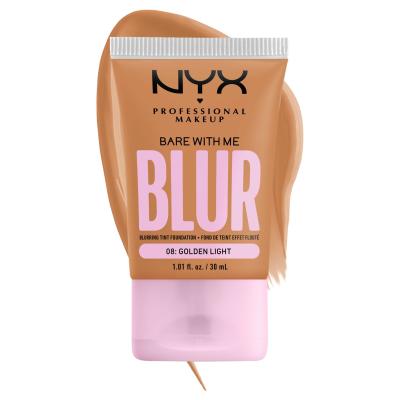 NYX Professional Makeup Bare With Me Blur Tint Foundation Fond de ten pentru femei 30 ml Nuanţă 08 Golden Light