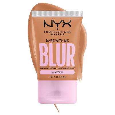 NYX Professional Makeup Bare With Me Blur Tint Foundation Fond de ten pentru femei 30 ml Nuanţă 10 Medium