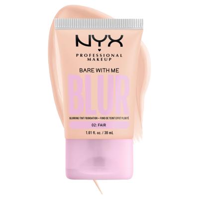 NYX Professional Makeup Bare With Me Blur Tint Foundation Fond de ten pentru femei 30 ml Nuanţă 02 Fair