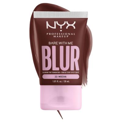 NYX Professional Makeup Bare With Me Blur Tint Foundation Fond de ten pentru femei 30 ml Nuanţă 22 Mocha