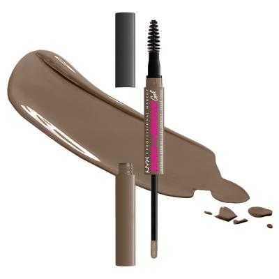 NYX Professional Makeup Zero To Brow Gel și ceară pentru femei 2 ml Nuanţă 05 Ash Brown