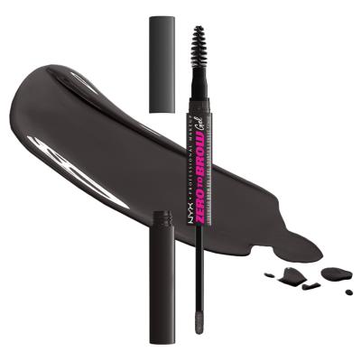 NYX Professional Makeup Zero To Brow Gel și ceară pentru femei 2 ml Nuanţă 08 Black