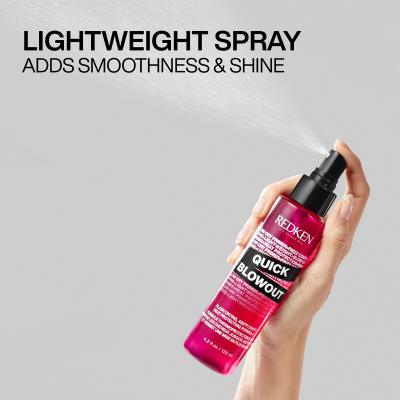 Redken Quick Blowout Lightweight Blow Dry Primer Spray Protecție termică pentru femei 125 ml