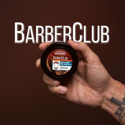 L&#039;Oréal Paris Men Expert Barber Club Messy Hair Molding Clay Cremă modelatoare pentru bărbați 75 ml