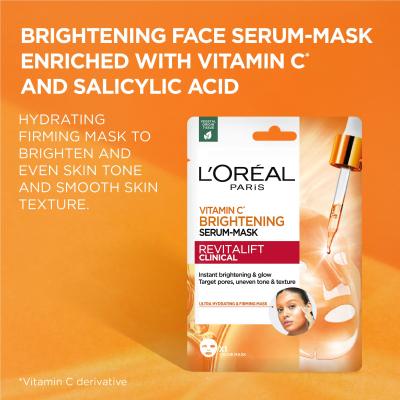 L&#039;Oréal Paris Revitalift Clinical Vitamin C Brightening Serum-Mask Mască de față 26 g