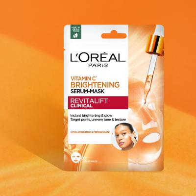 L&#039;Oréal Paris Revitalift Clinical Vitamin C Brightening Serum-Mask Mască de față 26 g