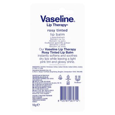 Vaseline Lip Therapy Rosy Tinted Lip Balm Tube Balsam de buze pentru femei 10 g