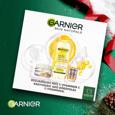 Garnier Skin Naturals Vitamin C Set cadou cremă gel de zi Skin Naturals Vitamin C Glow Jelly Daily Care 50 ml + ser pentru luminozitate Skin Naturals Vitamin C Brightening Super Serum 30 ml + apa micelara Skin Naturals Micellar Vitamin C 400 ml