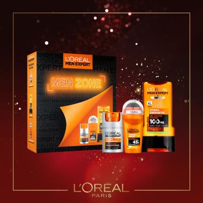 L&#039;Oréal Paris Men Expert Hydra Energetic Set cadou cremă hidratantă de zi Men Expert Hydra Energetic 50 ml + gel de duș Men Expert Hydra Energetic 300 ml + antiperspirant Men Expert Thermic Resist 50 ml