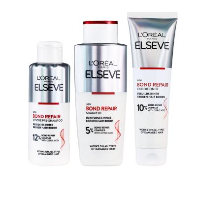 L&#039;Oréal Paris Elseve Bond Repair Set cadou șampon Elseve Bond Repair  200 ml + pre-șamponare Elseve Bond Repair  200 ml + balsam Elseve Bond Repair 150 ml