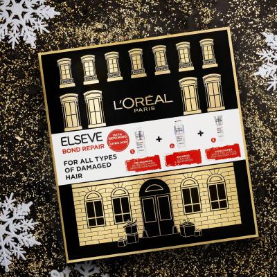 L&#039;Oréal Paris Elseve Bond Repair Set cadou șampon Elseve Bond Repair  200 ml + pre-șamponare Elseve Bond Repair  200 ml + balsam Elseve Bond Repair 150 ml