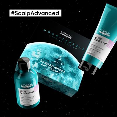 L&#039;Oréal Professionnel Scalp Advanced Moon Capsule Limited Edition Set cadou Șampon Scalp Advanced Professional Shampoo 300 ml + sampon Scalp Advanced Professional Treatment 200 ml