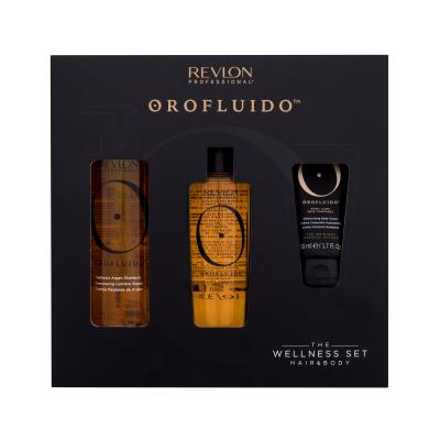 Revlon Professional Orofluido The Wellness Set Set cadou Tratament Orofluido Elixir Hair Oil 100 ml + Sampon Orofluido  240 ml + Crema de corp Orofluido Moisturizing 50 ml