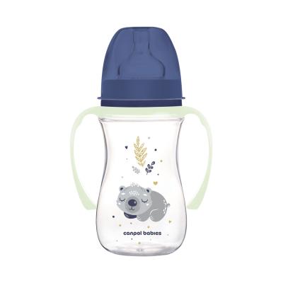 Canpol babies Sleepy Koala Easy Start Anti-Colic Bottle Blue 3m+ Biberoane pentru copii 240 ml